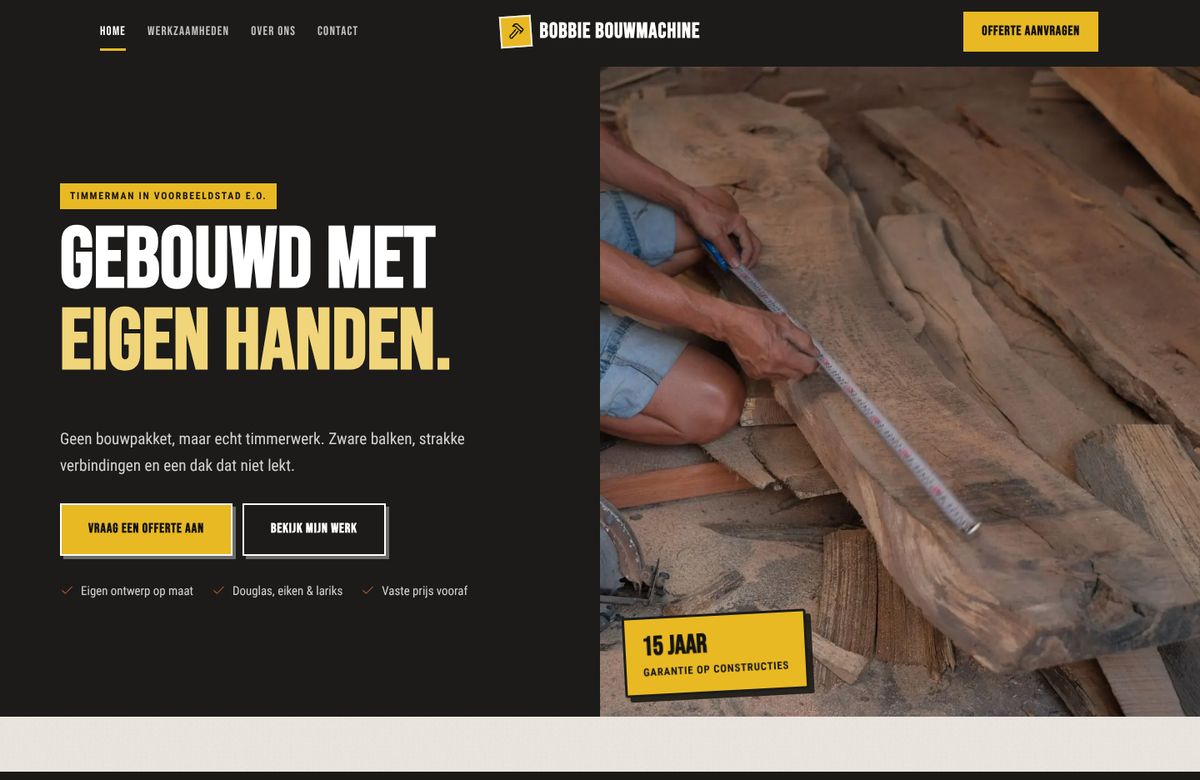 Timmerman Bobbie Bouwmachine — Voorbeeld 2