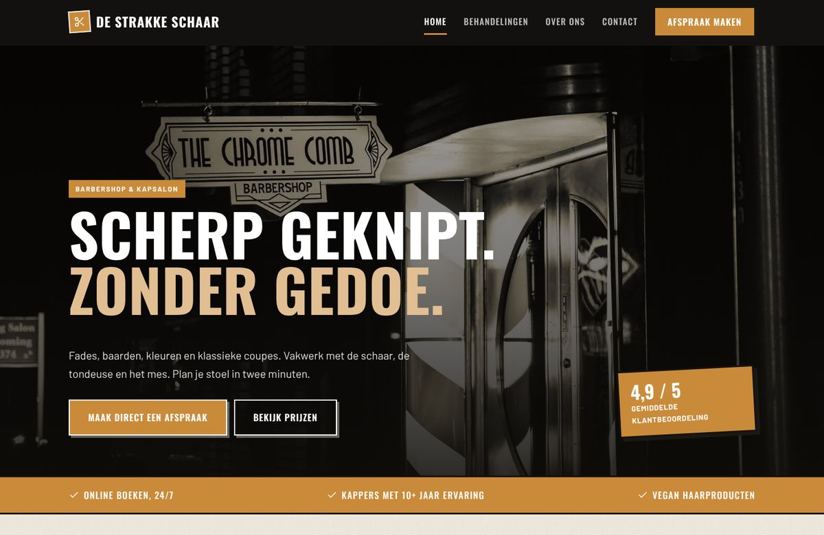 Kapsalon De Strakke Schaar — Voorbeeld 2