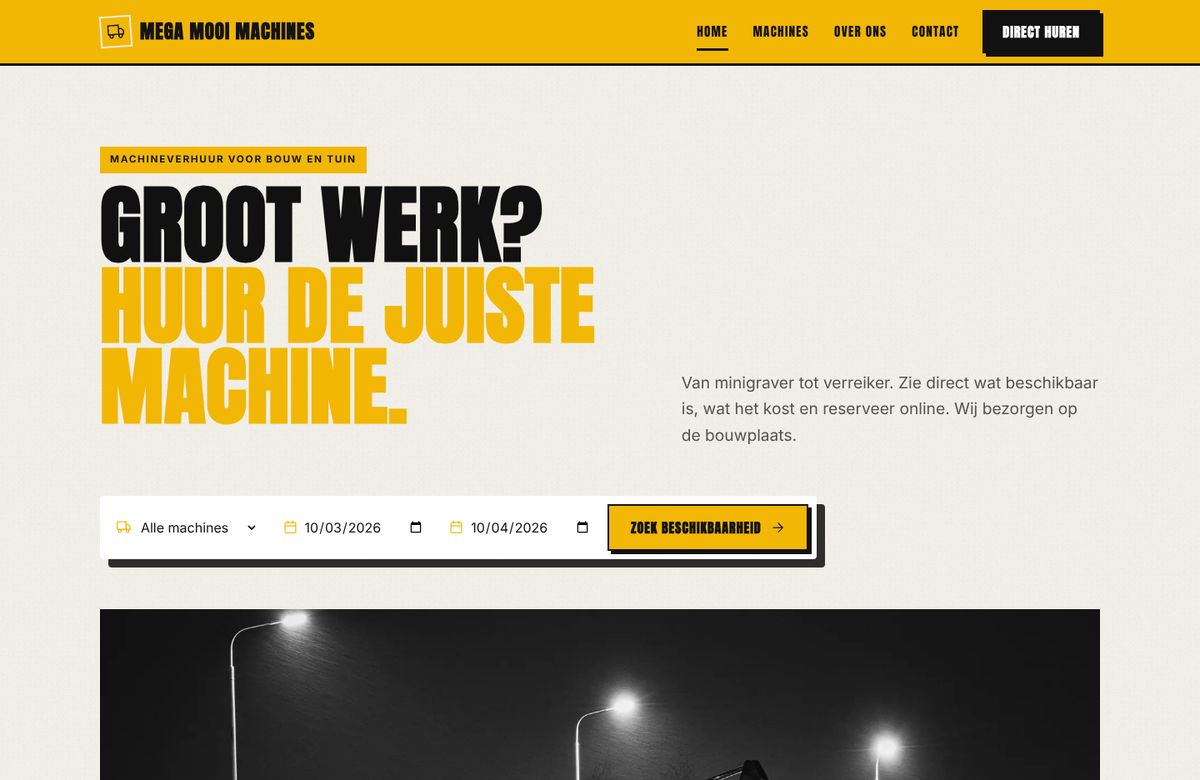 Verhuur Mega Mooi Machines — Voorbeeld 2